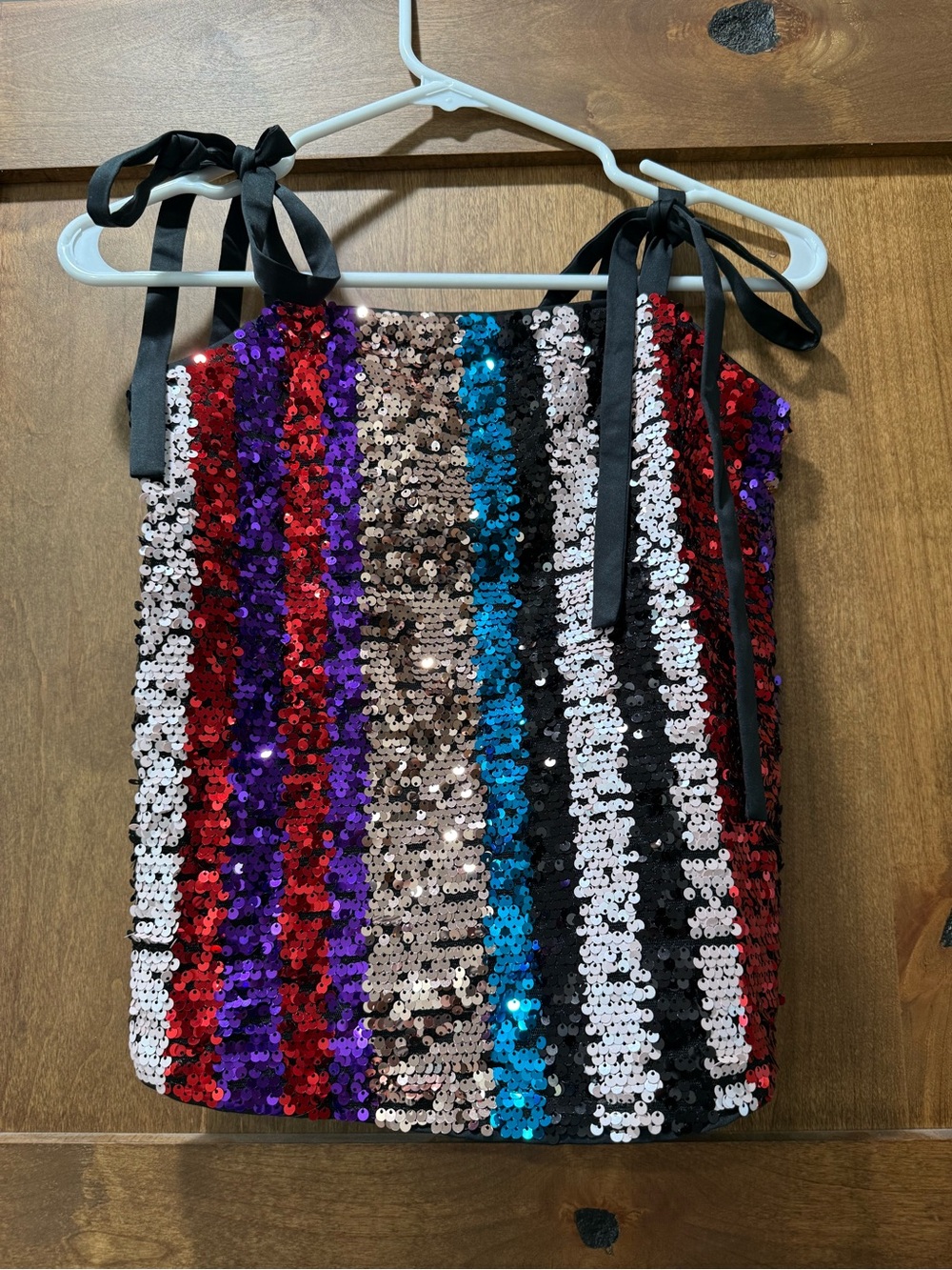Topshop Multicolor Sequin Stripe Cami